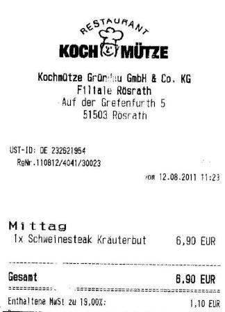 nmab H�ffner Kochm�tze Restaurant